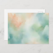 Carte Postale Arrière - plan d'aquarelle délicat avec lave Paste (Devant / Derrière)