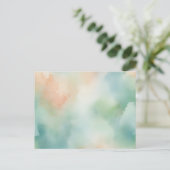 Carte Postale Arrière - plan d'aquarelle délicat avec lave Paste (Debout devant)