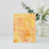 Carte Postale Arrière - plan d'aquarelle orange (Debout devant)