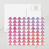 Carte Postale Arrière - plan d'aquarelle triangle (Devant / Derrière)