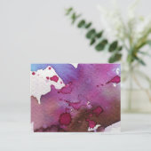 Carte Postale Arrière - plan d'aquarelle violet (Debout devant)