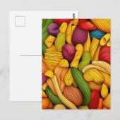 Carte Postale Arrière - plan d'art pasta (Devant / Derrière)