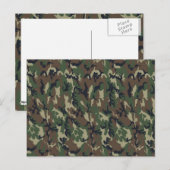 Carte Postale Arrière - plan de Camouflage de forêt militaire (Devant / Derrière)