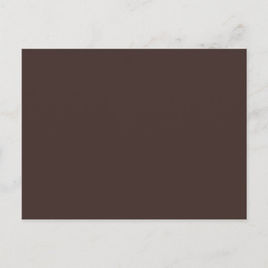 Carte Postale Arrière - plan de couleur Cocoa Brown Solid Trend (Devant)