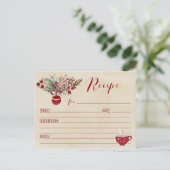 Carte Postale Arrière - plan de couleur d'aquarelle rouge orneme (Debout devant)