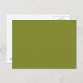 Carte Postale Arrière - plan de couleur Leaf Light Army Green So (Devant / Derrière)