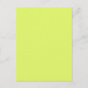 Carte Postale Arrière - plan de couleur Neon Lemon Lime Green So