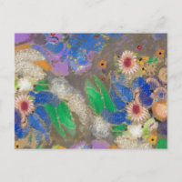 Arrière - plan de fleurs abstrait d'Odilon Redon.