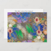 Carte Postale Arrière - plan de fleurs abstrait d'Odilon Redon. (Devant / Derrière)