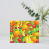 Carte Postale Arrière - plan de fruits (Debout devant)