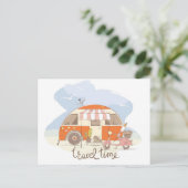 Carte Postale Arrière - plan de la remorque de voyage (Debout devant)