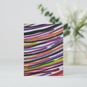 Carte Postale arrière - plan de lignes abstraites (Debout devant)