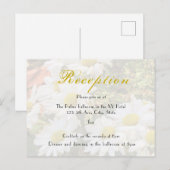 Carte Postale Arrière - plan de marguerite jaune et gris Mariage (Devant / Derrière)