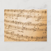 Carte Postale Arrière - plan de notes musicales (Devant)