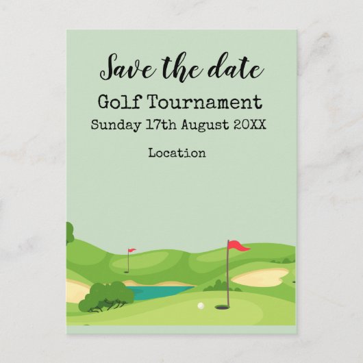 Carte Postale Arrière-plan de parcours de golf pour tournoi de g (Devant)