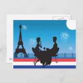 Carte Postale Arrière - plan de Paris (Devant / Derrière)