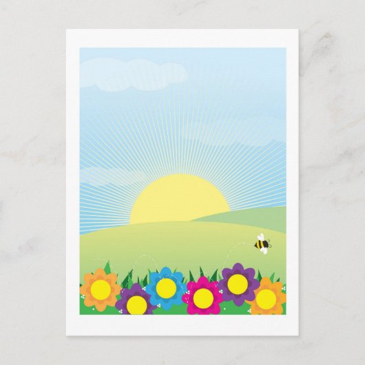 Carte Postale Arrière - plan de printemps (Devant)