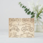 Carte Postale Arrière - plan de vélo (Debout devant)