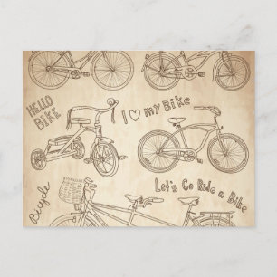 Carte Postale Arrière - plan de vélo