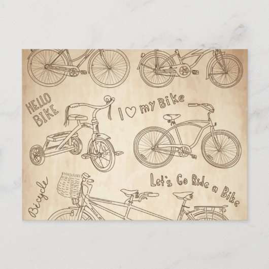 Carte Postale Arrière - plan de vélo (Devant)