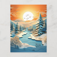 arrière - plan d'hiver Abstrait 3D