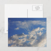 Carte Postale Arrière - plan du ciel bleu. (Devant / Derrière)
