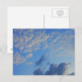 Carte Postale Arrière - plan du ciel bleu. (Devant / Derrière)