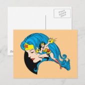 Carte Postale Arrière - plan du profil Wonder Woman (Devant / Derrière)