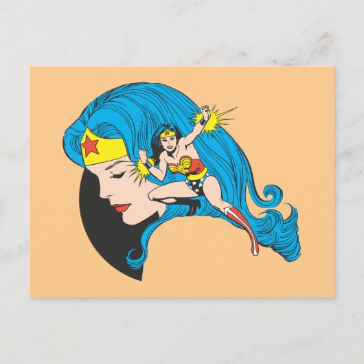 Carte Postale Arrière - plan du profil Wonder Woman (Devant)