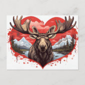 Carte Postale Arrière - plan en forme de coeur de l'Alaska (Devant)