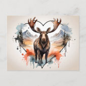 Carte Postale Arrière - plan en forme de coeur de l'Alaska (Devant)