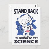 Carte Postale Arrière-plan - Expérience d'un scientifique adorab (Devant / Derrière)