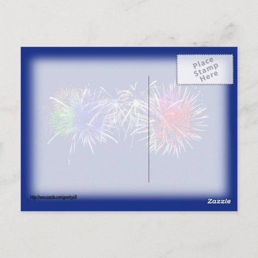 Carte Postale Arrière - plan Fireworks (Dos)