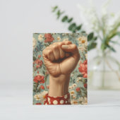 Carte Postale Arrière - plan floral gras (Debout devant)