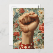 Carte Postale Arrière - plan floral gras (Devant / Derrière)