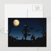 Carte Postale Arrière-Plan Halloween effrayant (Devant / Derrière)