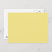 Carte Postale arrière - plan jaune beurre pastel prêt à customis (Devant / Derrière)