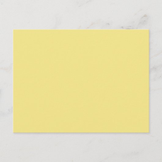 Carte Postale arrière - plan jaune beurre pastel prêt à customis (Devant)