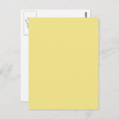 Carte Postale Arrière - plan jaune beurre pastel prêt à customis (Devant / Derrière)