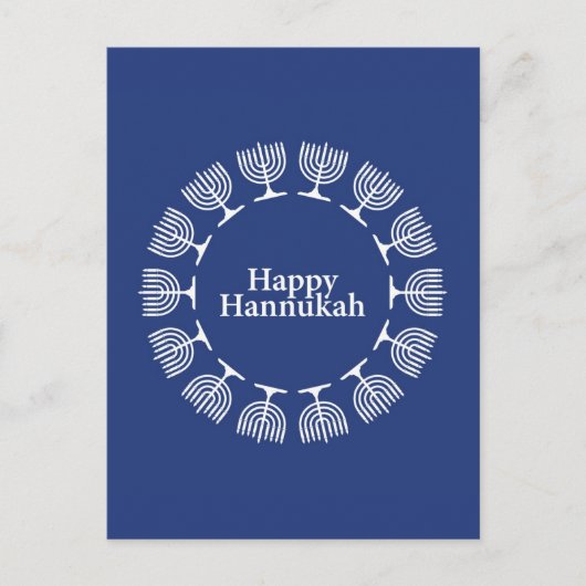 Carte Postale Arrière - plan Menorah (Devant)