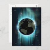 Carte Postale arrière - plan mondial Abstrait (Devant / Derrière)