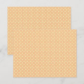 Carte Postale arrière - plan orange et blanc avec motif (Devant / Derrière)