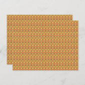 Carte Postale arrière - plan orange et jaune avec motif (Devant / Derrière)