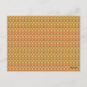 Carte Postale arrière - plan orange et jaune avec motif (Dos)