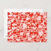 Carte Postale Arrière - plan Red Hearts (Devant / Derrière)