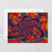 Carte Postale Arrière - plan rouge (Devant / Derrière)