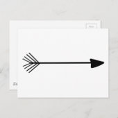 Carte Postale Arrière-plan Tribal Art simple Flèche noire Couleu (Devant / Derrière)