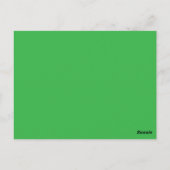 Carte Postale Arrière - plan vert et frontière blanche pour un â (Dos)