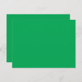Carte Postale Arrière - plan vert remarquable avec conception de (Devant / Derrière)