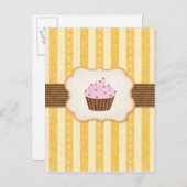Carte Postale Arrière - plan vintage Cupcake (Devant / Derrière)